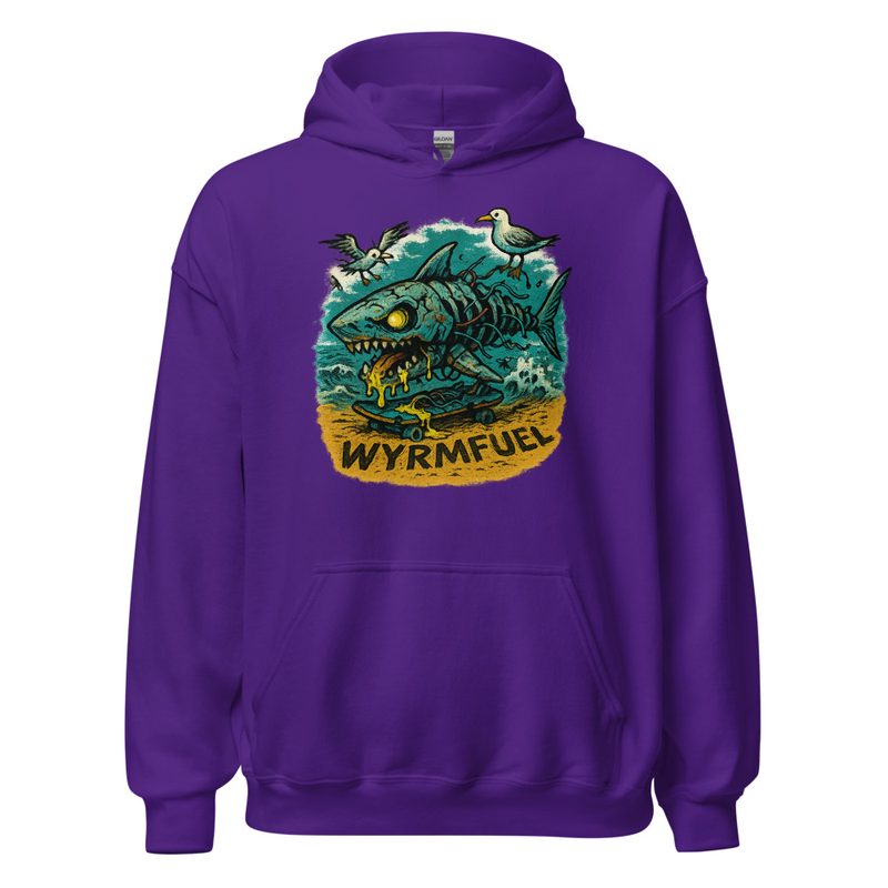 Wyrmfuel Unisex Street Hoodie – [Dead Set Shred] Edition | Surf Skate Streetwear | Original Art, Regular Fit (Multiple Colours Available)