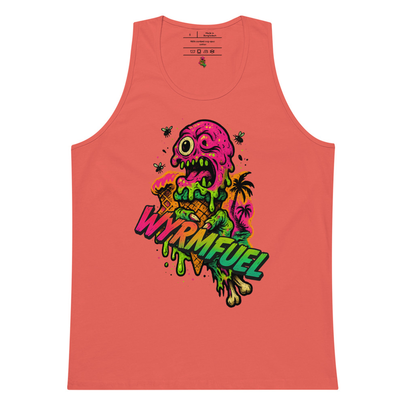 Fuel Your Flex: Wyrmfuel Vest Tank – [Lick Of Death] Edition | Surf Skate Streetwear | Original Art, Regular Fit (Multiple Colours Available)