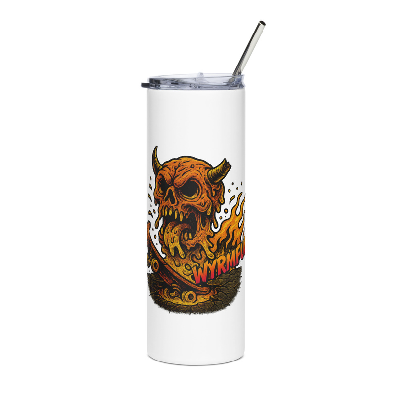 Fuel Your Day: 20oz Wyrmfuel Tumbler – [Skullmelt Drift] Edition
