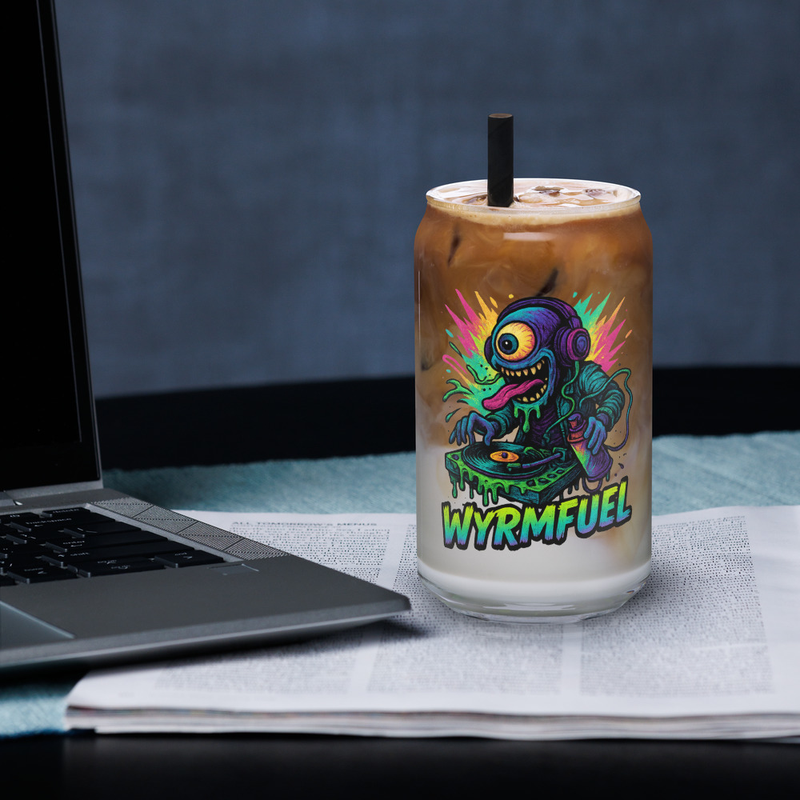 Fuel Your Thirst: 16oz Wyrmfuel Can Glass – [Slime Drop] Edition