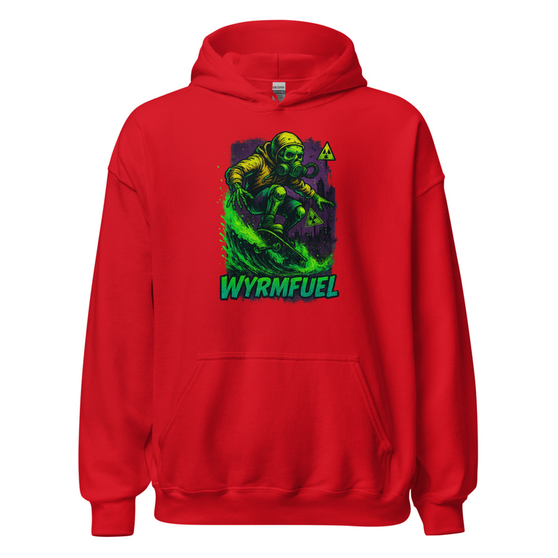 Wyrmfuel Unisex Street Hoodie – [Fallout Skater] Edition | Surf Skate Streetwear | Original Art, Regular Fit (Multiple Colours Available)