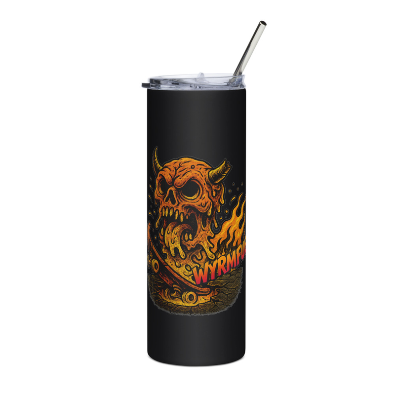Fuel Your Day: 20oz Wyrmfuel Tumbler – [Skullmelt Drift] Edition