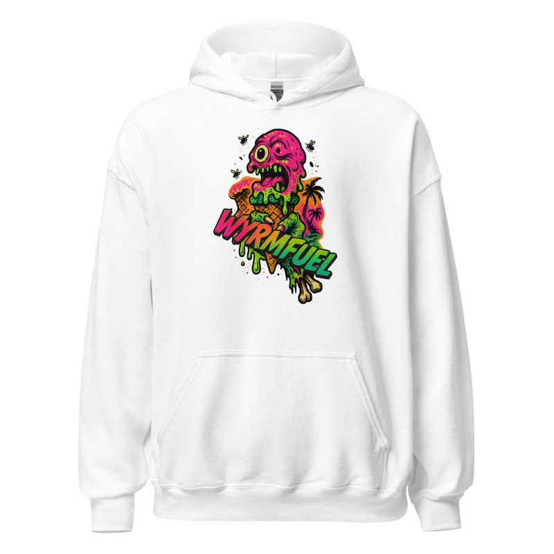 Wyrmfuel Unisex Street Hoodie – [Lick Of Death] Edition | Surf Skate Streetwear | Original Art, Regular Fit (Multiple Colours Available)