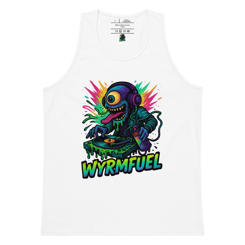 Fuel Your Flex: Wyrmfuel Vest Tank – [Slime Drop] Edition | Surf Skate Streetwear | Original Art, Regular Fit (Multiple Colours Available)