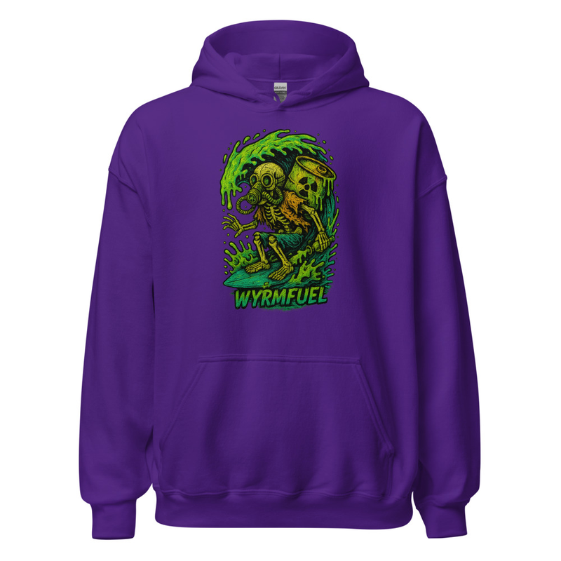 Wyrmfuel Unisex Street Hoodie – [Toxic Drop-In] Edition | Surf Skate Streetwear | Original Art, Regular Fit (Multiple Colours Available)
