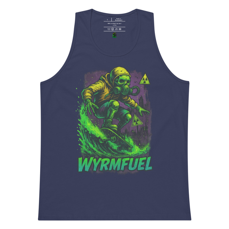 Fuel Your Flex: Wyrmfuel Vest Tank – [Fallout Skater] Edition | Surf Skate Streetwear | Original Art, Regular Fit (Multiple Colours Available)