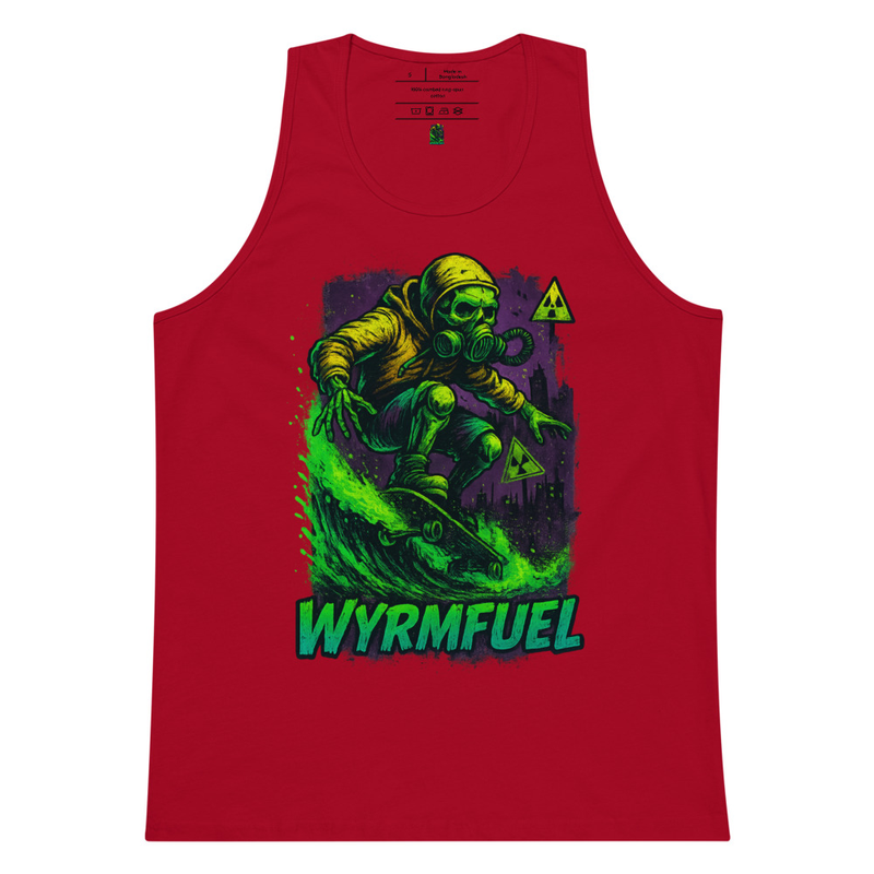 Fuel Your Flex: Wyrmfuel Vest Tank – [Fallout Skater] Edition | Surf Skate Streetwear | Original Art, Regular Fit (Multiple Colours Available)
