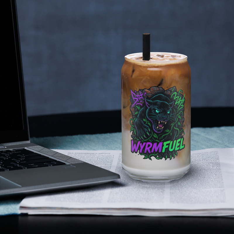 Fuel Your Thirst: 16oz Wyrmfuel Can Glass – [Urban Howl] Edition