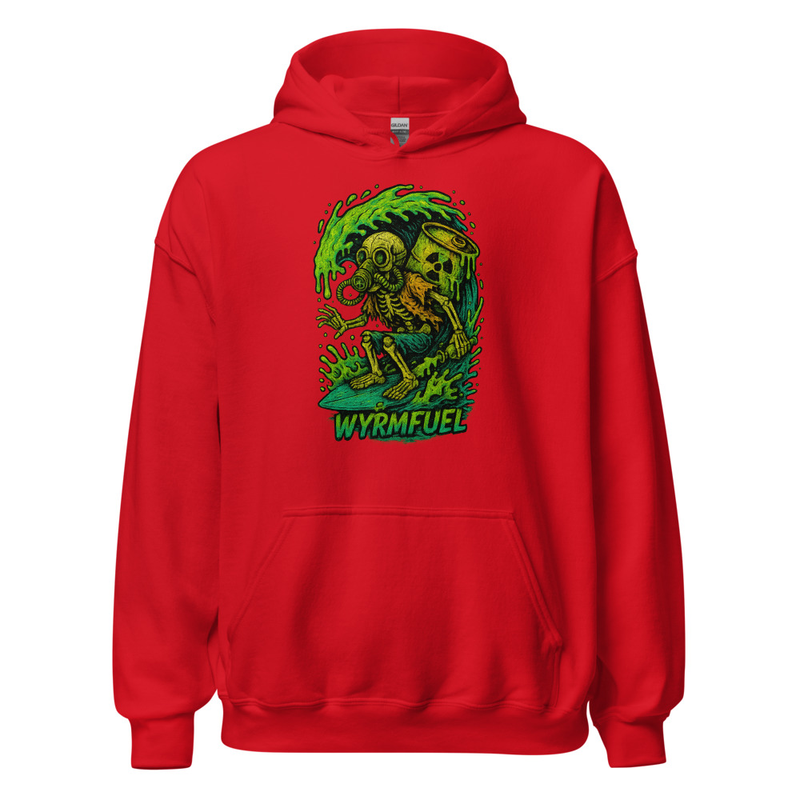 Wyrmfuel Unisex Street Hoodie – [Toxic Drop-In] Edition | Surf Skate Streetwear | Original Art, Regular Fit (Multiple Colours Available)