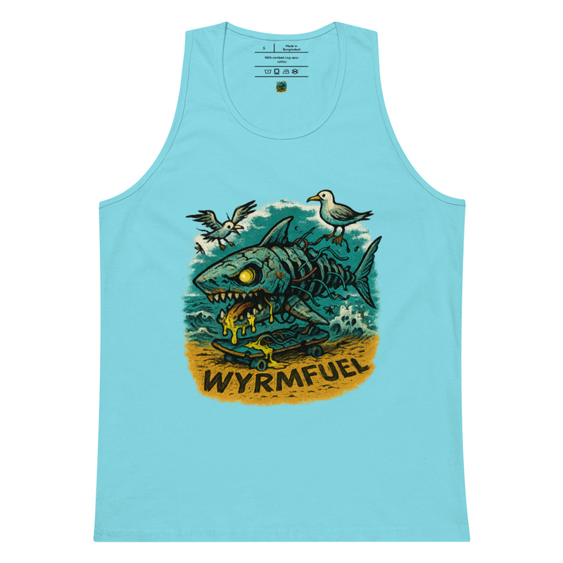 Fuel Your Flex: Wyrmfuel Vest Tank – [Dead Set Shred] Edition | Surf Skate Streetwear | Original Art, Regular Fit (Multiple Colours Available)