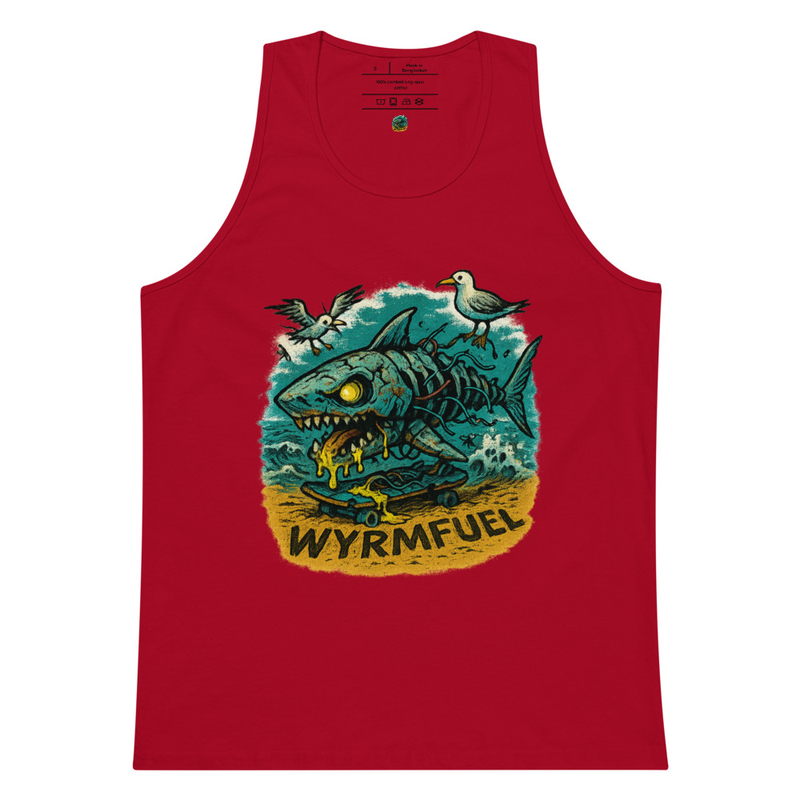 Fuel Your Flex: Wyrmfuel Vest Tank – [Dead Set Shred] Edition | Surf Skate Streetwear | Original Art, Regular Fit (Multiple Colours Available)