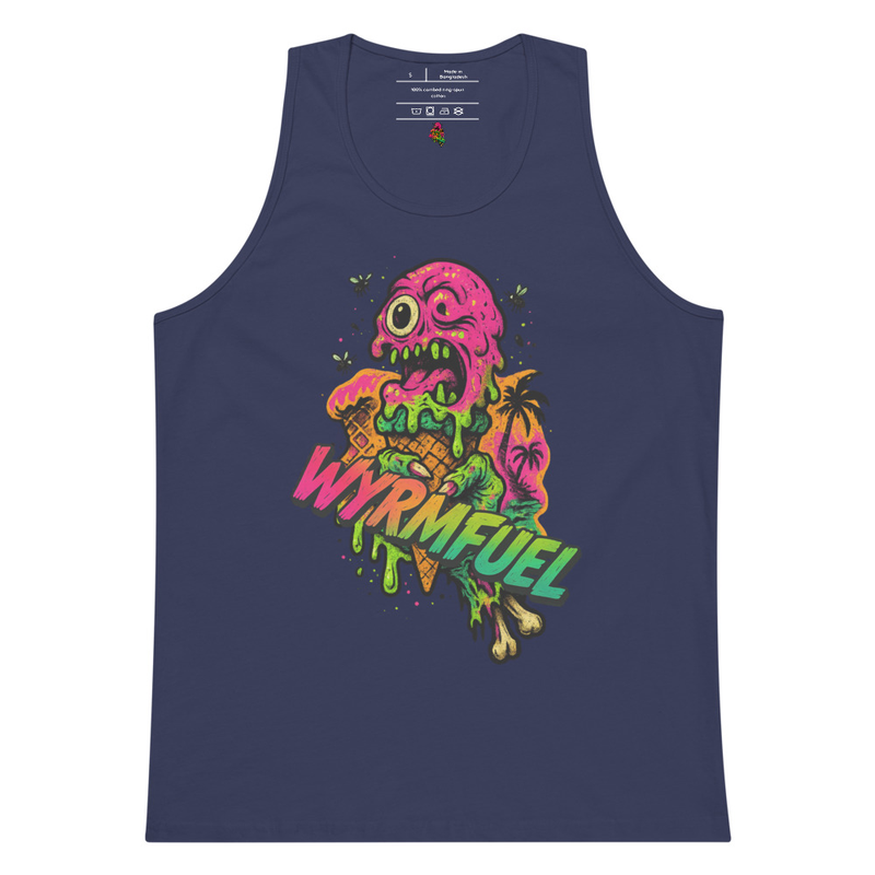 Fuel Your Flex: Wyrmfuel Vest Tank – [Lick Of Death] Edition | Surf Skate Streetwear | Original Art, Regular Fit (Multiple Colours Available)