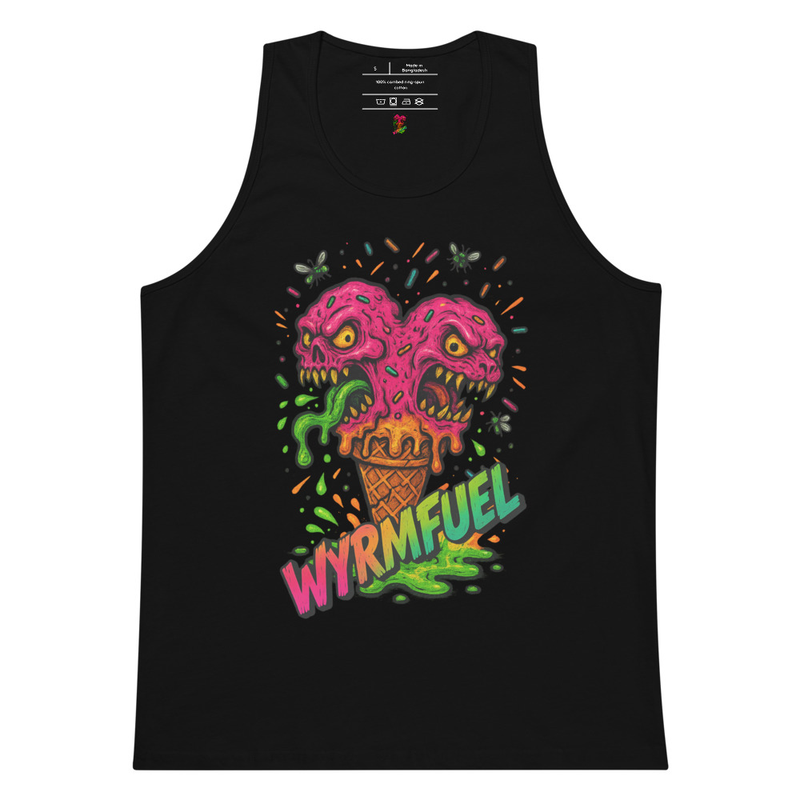 Fuel Your Flex: Wyrmfuel Vest Tank – [Scream Cone] Edition | Surf Skate Streetwear | Original Art, Regular Fit (Multiple Colours Available)