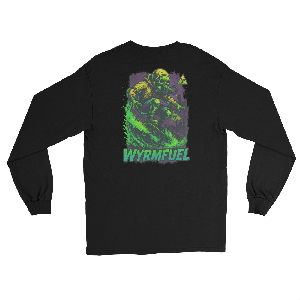 Fuel Your Sleeves: Wyrmfuel Long Sleeve – [Fallout Skater] Edition | Surf Skate Streetwear | Original Art, Regular Fit (Multiple Colours Available)