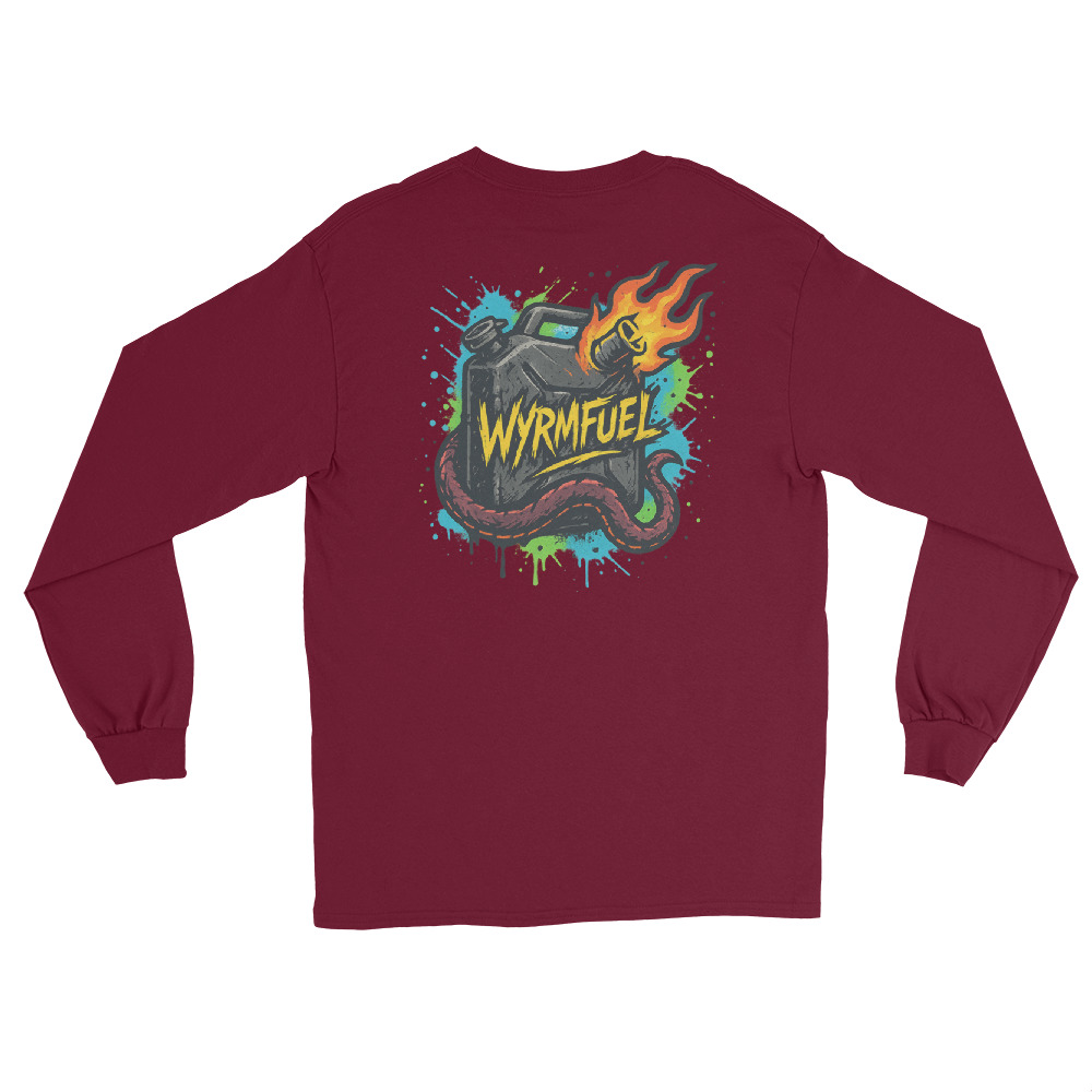 Fuel Your Sleeves: Wyrmfuel Long Sleeve – [Fuel The Chaos] Edition | Surf Skate Streetwear | Original Art, Regular Fit (Multiple Colours Available)