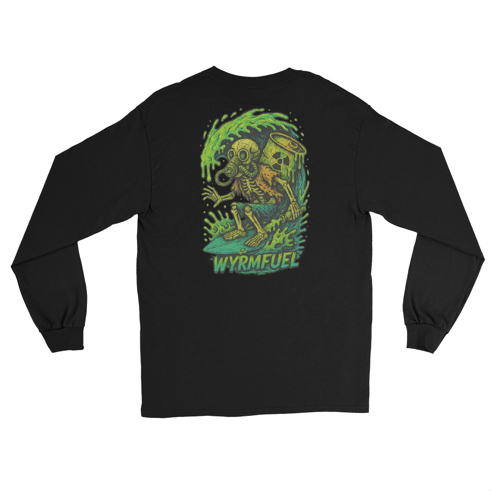 Fuel Your Sleeves: Wyrmfuel Long Sleeve – [Toxic Drop-In] Edition | Surf Skate Streetwear | Original Art, Regular Fit (Multiple Colours Available)