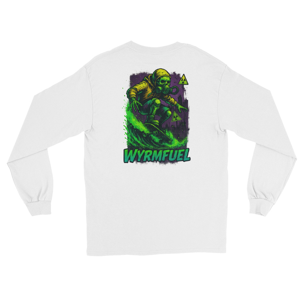Fuel Your Sleeves: Wyrmfuel Long Sleeve – [Fallout Skater] Edition | Surf Skate Streetwear | Original Art, Regular Fit (Multiple Colours Available)