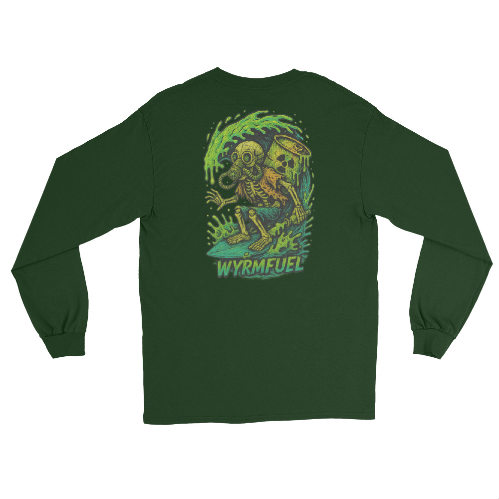 Fuel Your Sleeves: Wyrmfuel Long Sleeve – [Toxic Drop-In] Edition | Surf Skate Streetwear | Original Art, Regular Fit (Multiple Colours Available)