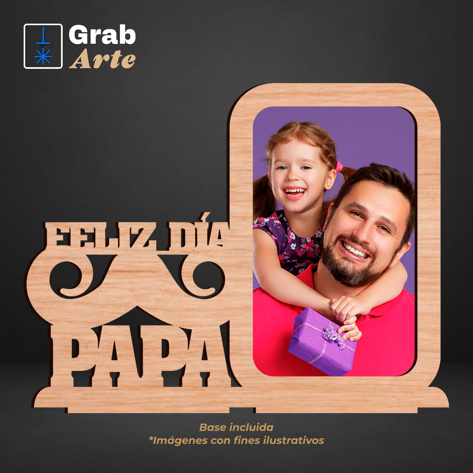 Portarretratos Feliz día papá M1
