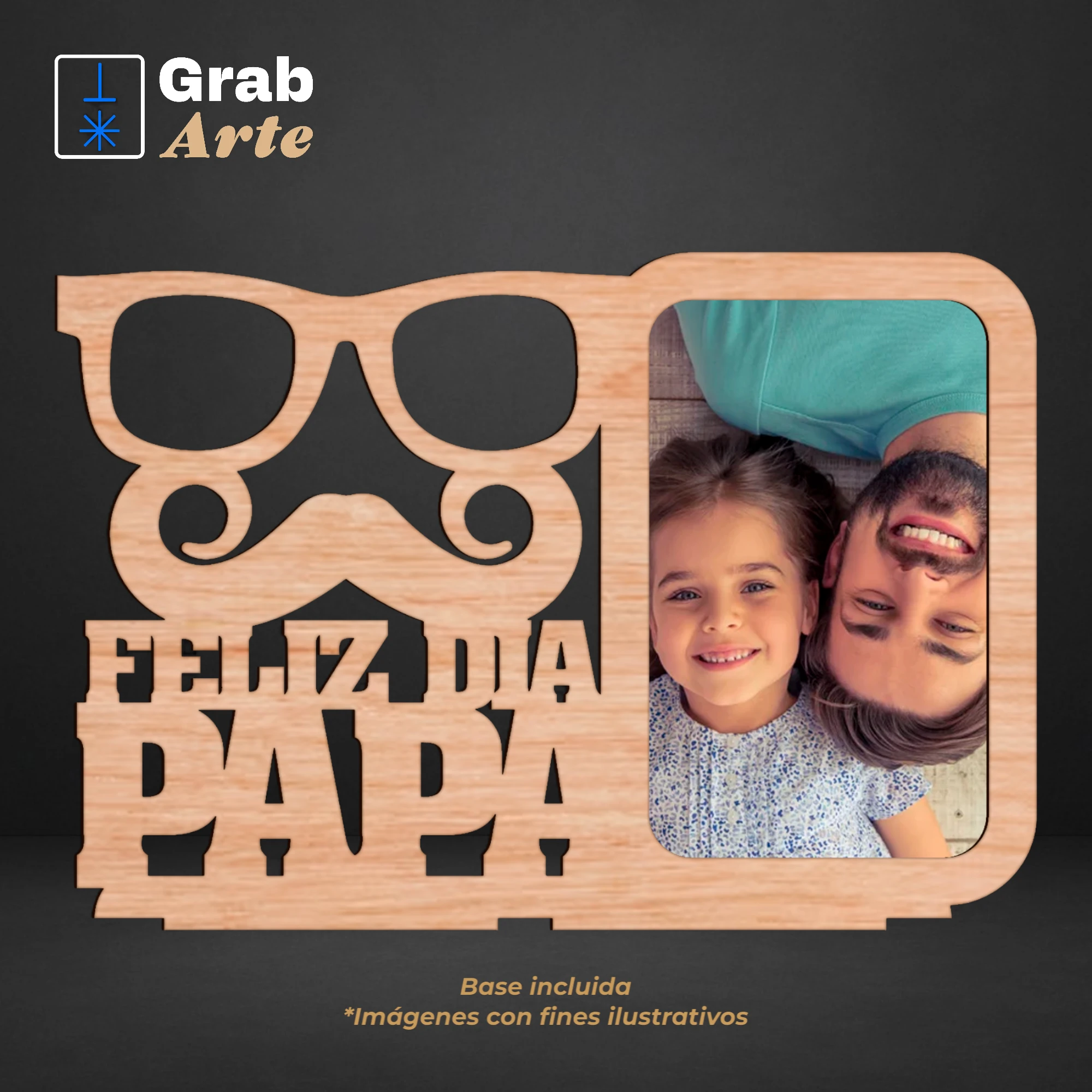 Portarretrato Bigote y gafas