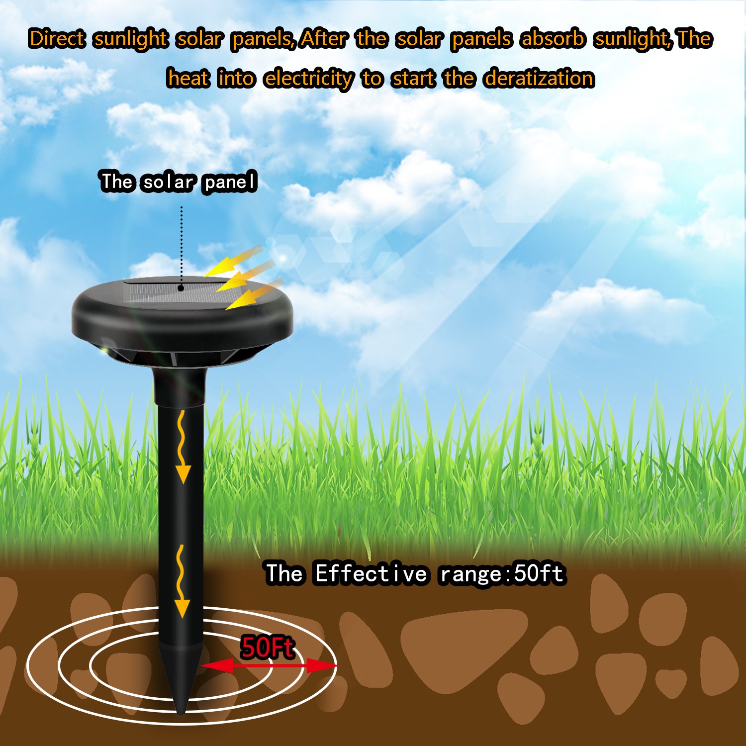 Solar Mole Repellent Snake Repellent