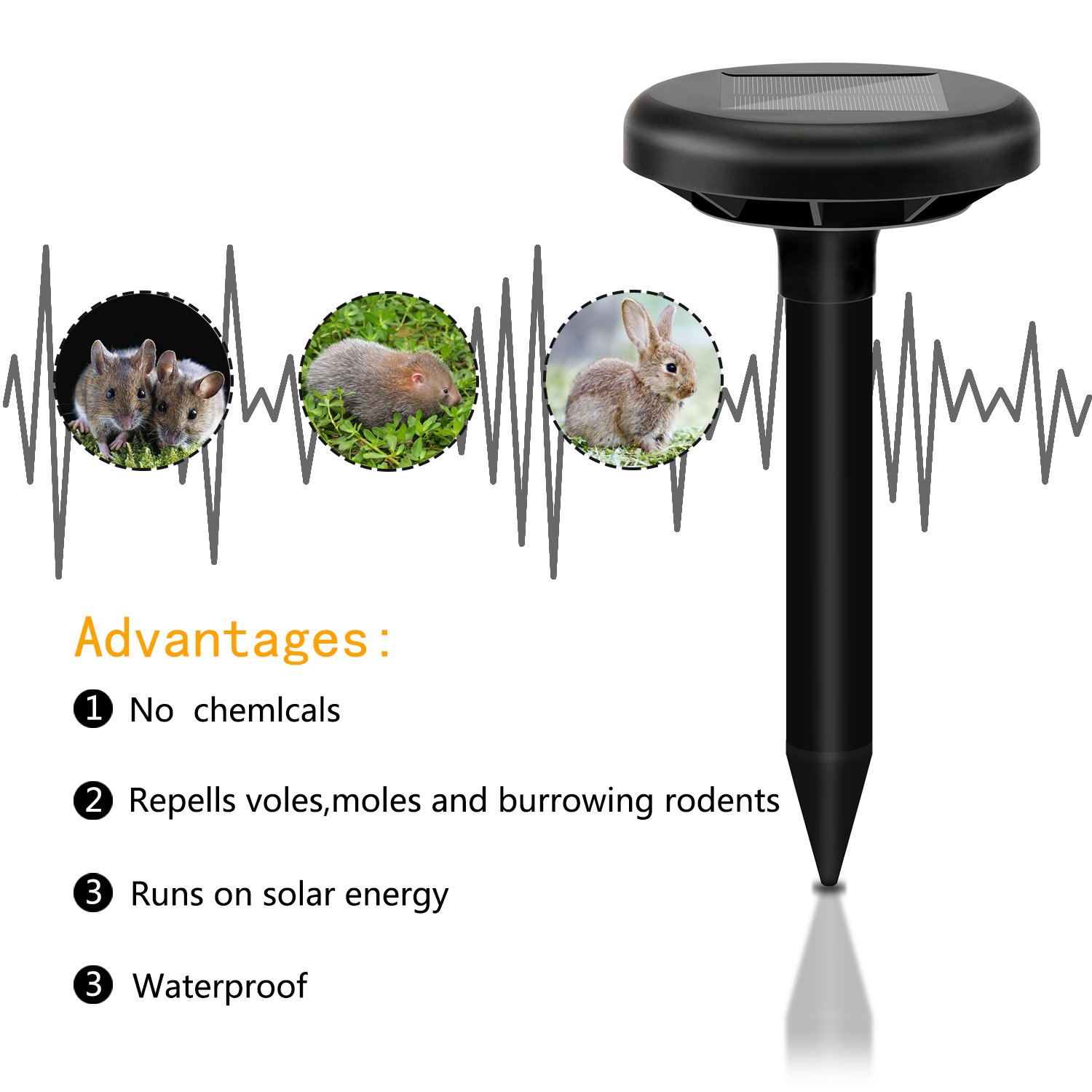 Solar Mole Repellent Snake Repellent