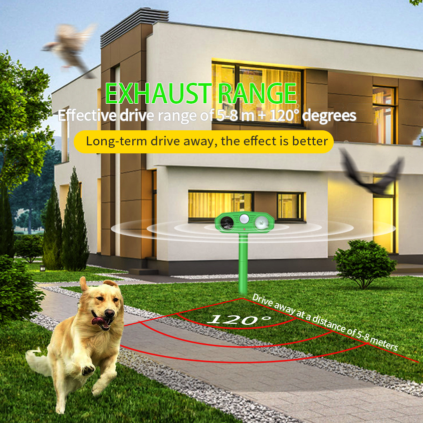 Solar Ultrasonic Animal Repeller