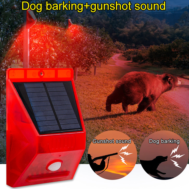 Solar powered wild animal alarm