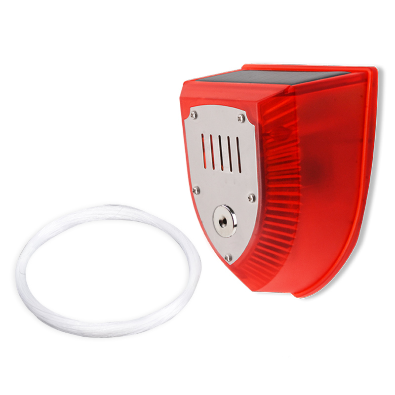 Solar powered animal fence alarm