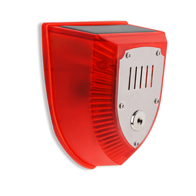 Solar powered animal fence alarm
