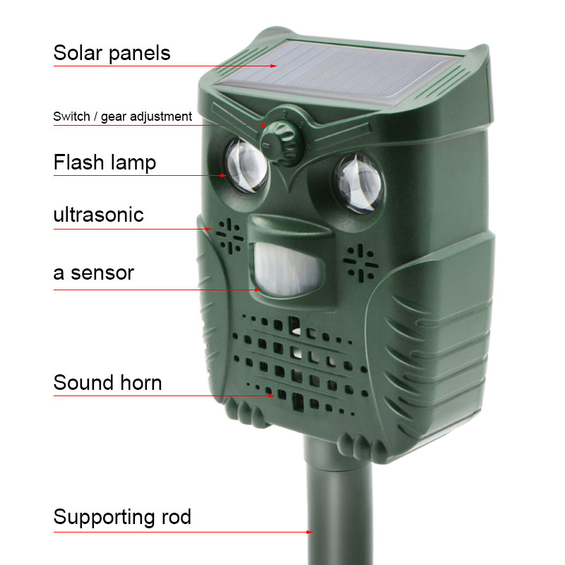 Solar Ultrasonic Animal Repeller