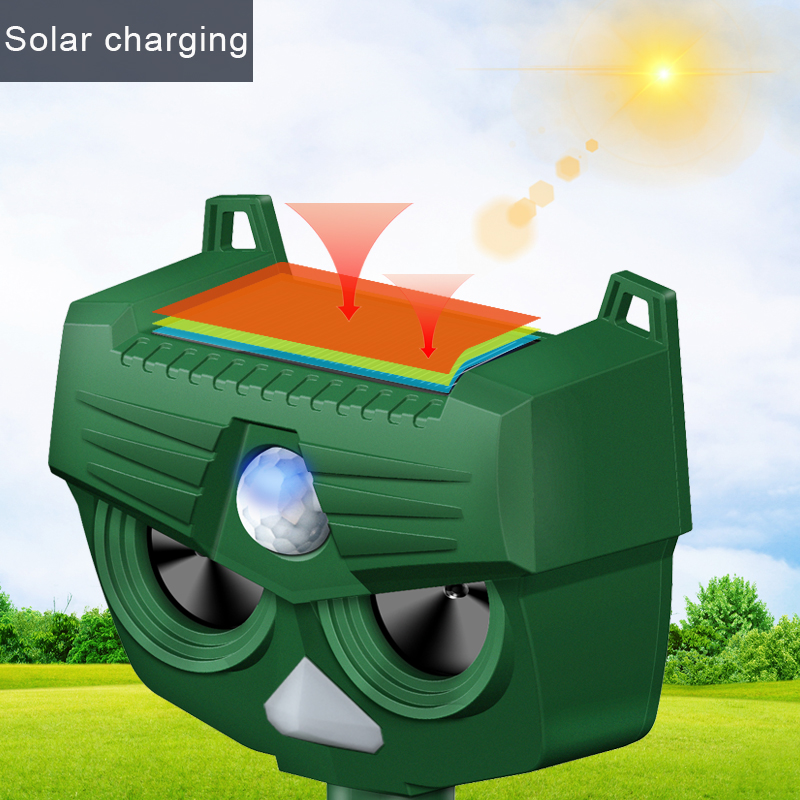 Solar Ultrasonic Animal Repeller