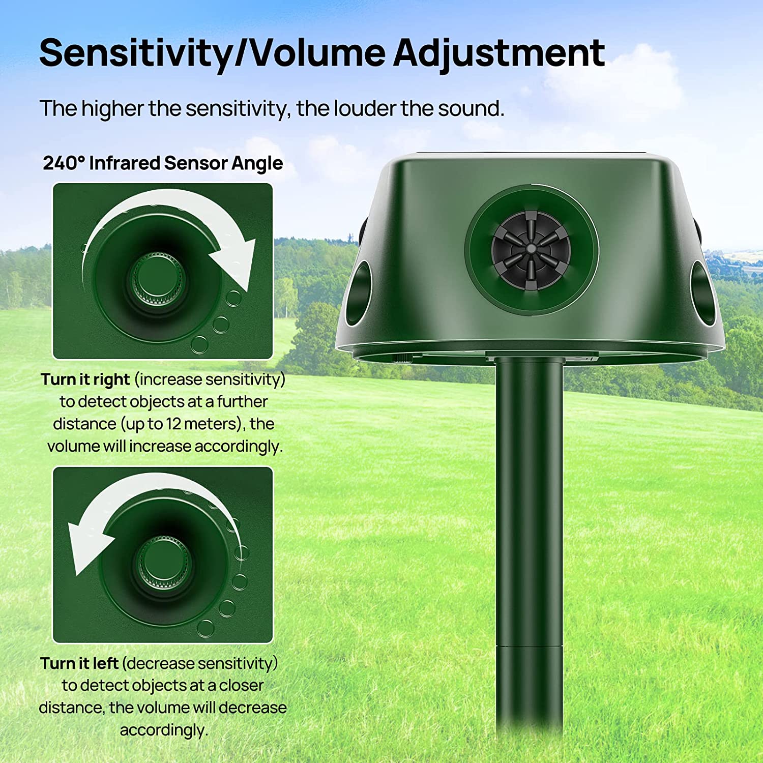 Solar Ultrasonic Animal Repeller