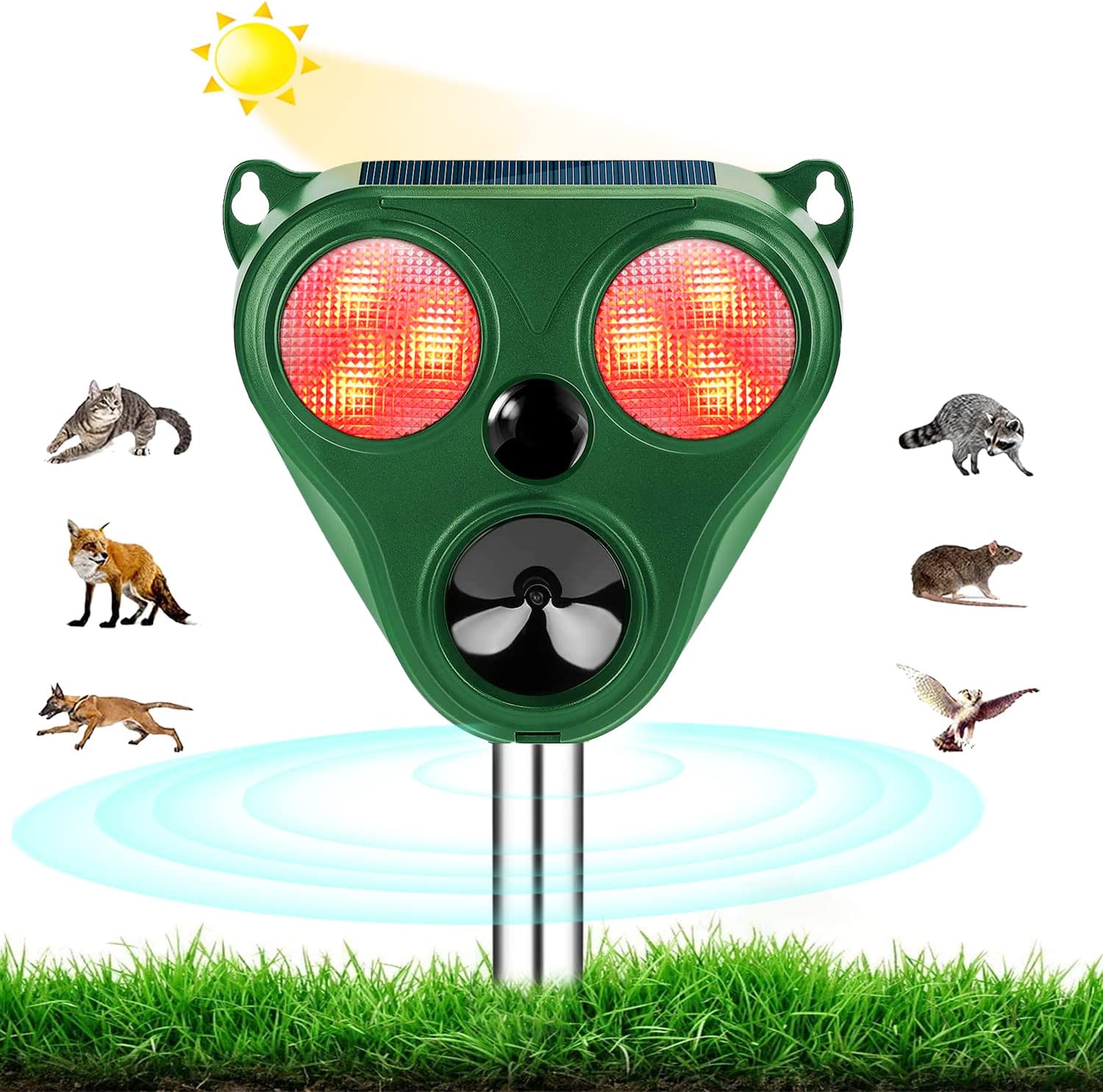 Solar Ultrasonic Animal Repeller