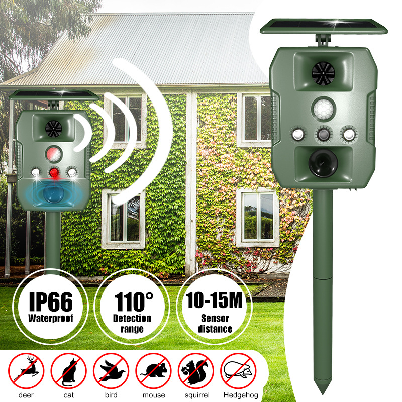 Solar-Powered Ultrasonic Animal Repeller
