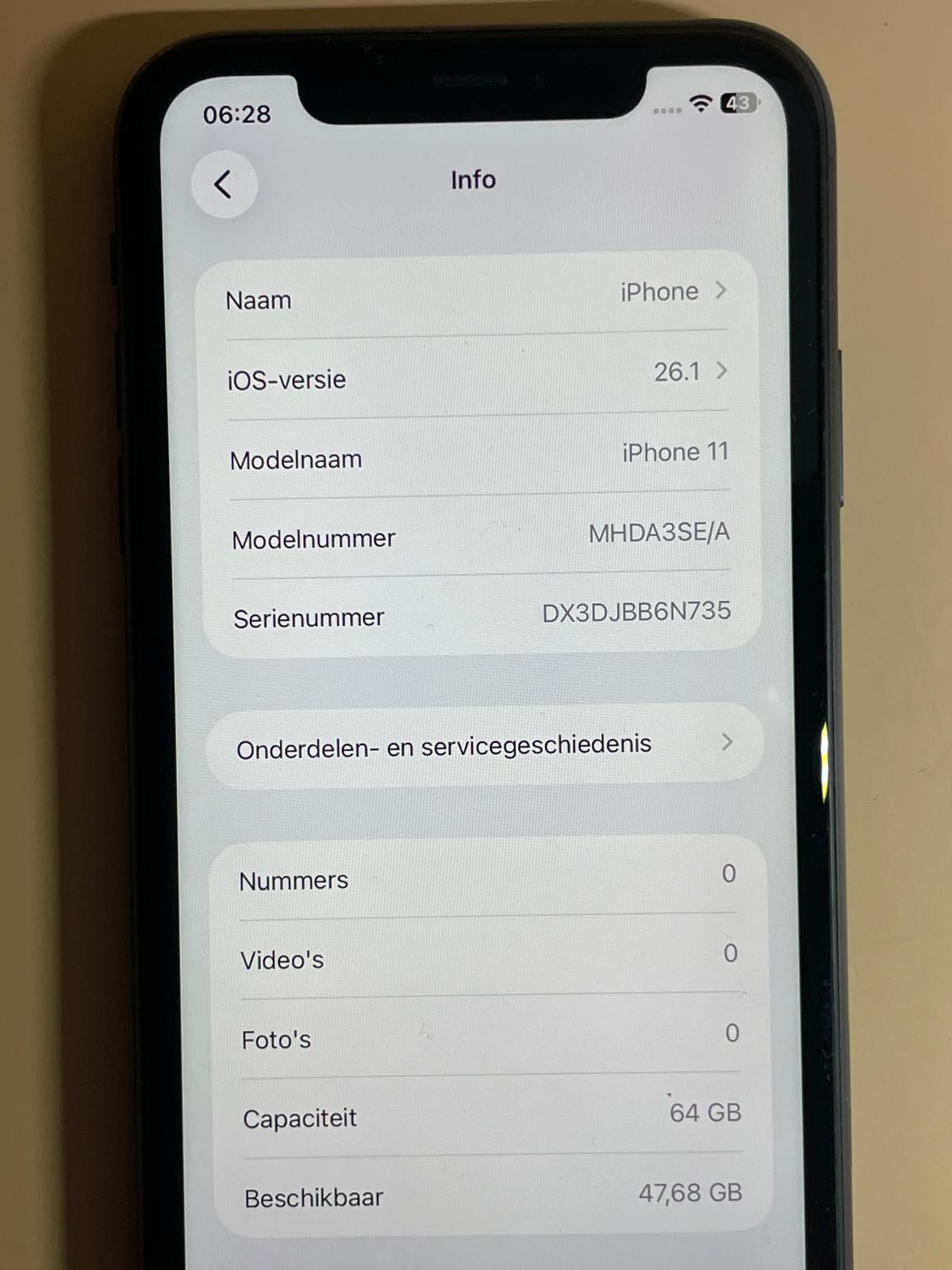 Apple iPhone 11 64GB Zwart
