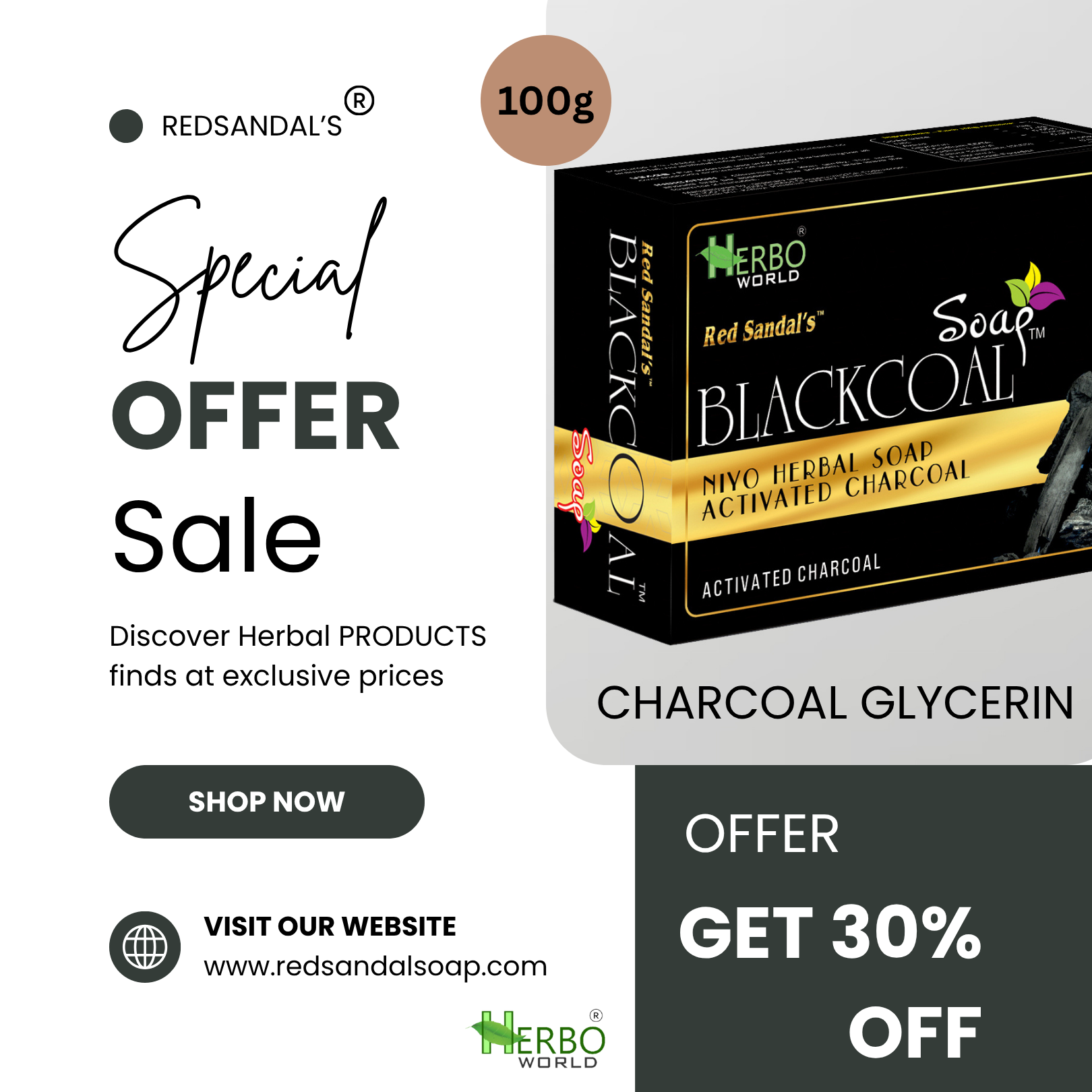 Red Sandal Soap Pack Of 10 - Get 160/- Worth Of Glycerin Soap 100% Free