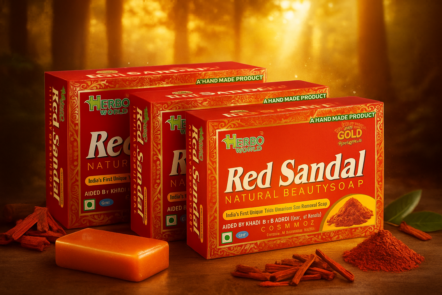 Red Sandal Soap Pack Of 10 - Get 160/- Worth Of Glycerin Soap 100% Free