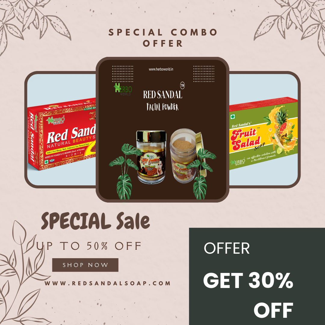 Herbo World® Red Sandal Glow Combo Pack-Pack Of 3 - Get 30% OFFER