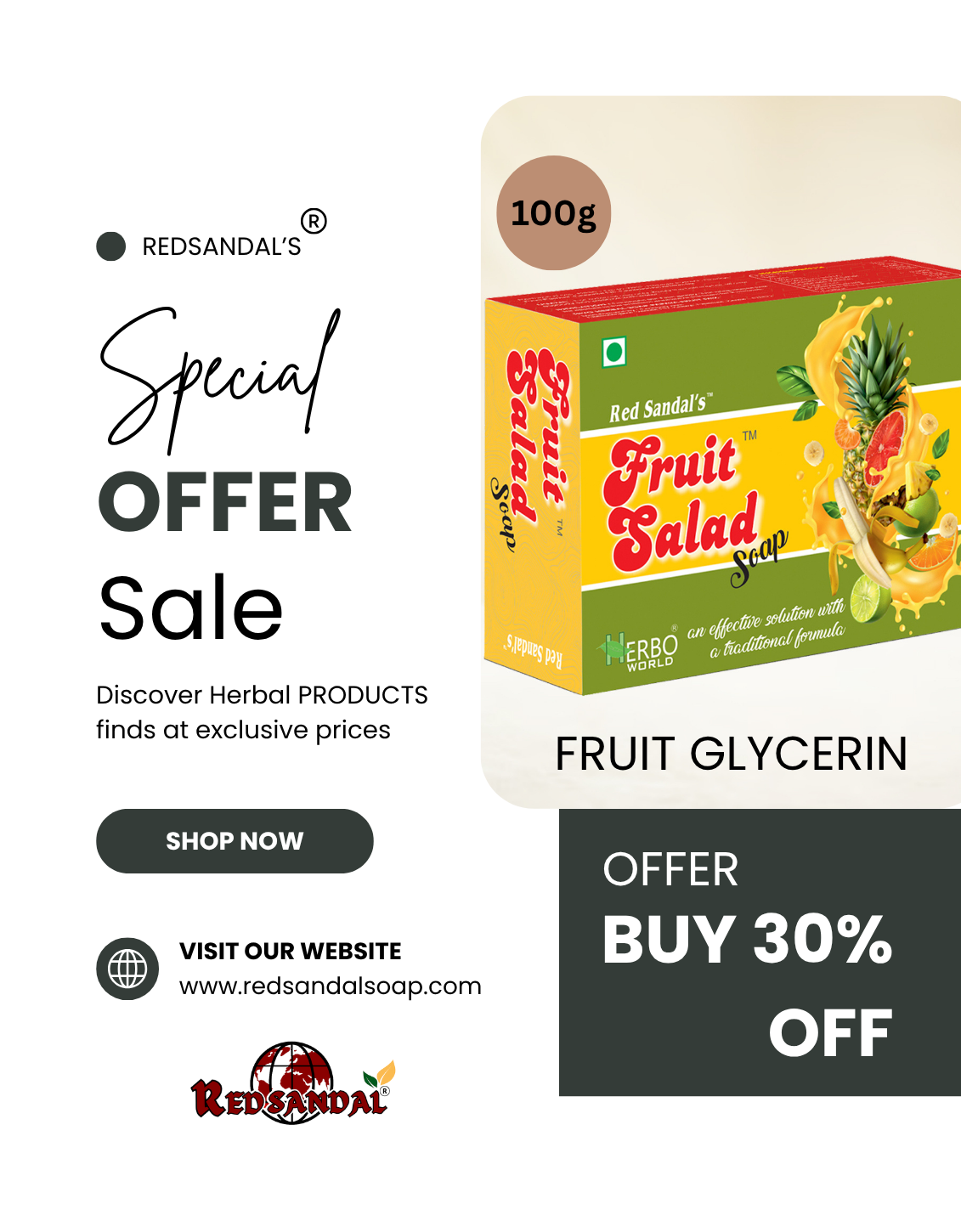  Fruit Salad Glycerin Soap Premium Soap (100g) Pack Of 2 - GET 30% OFF