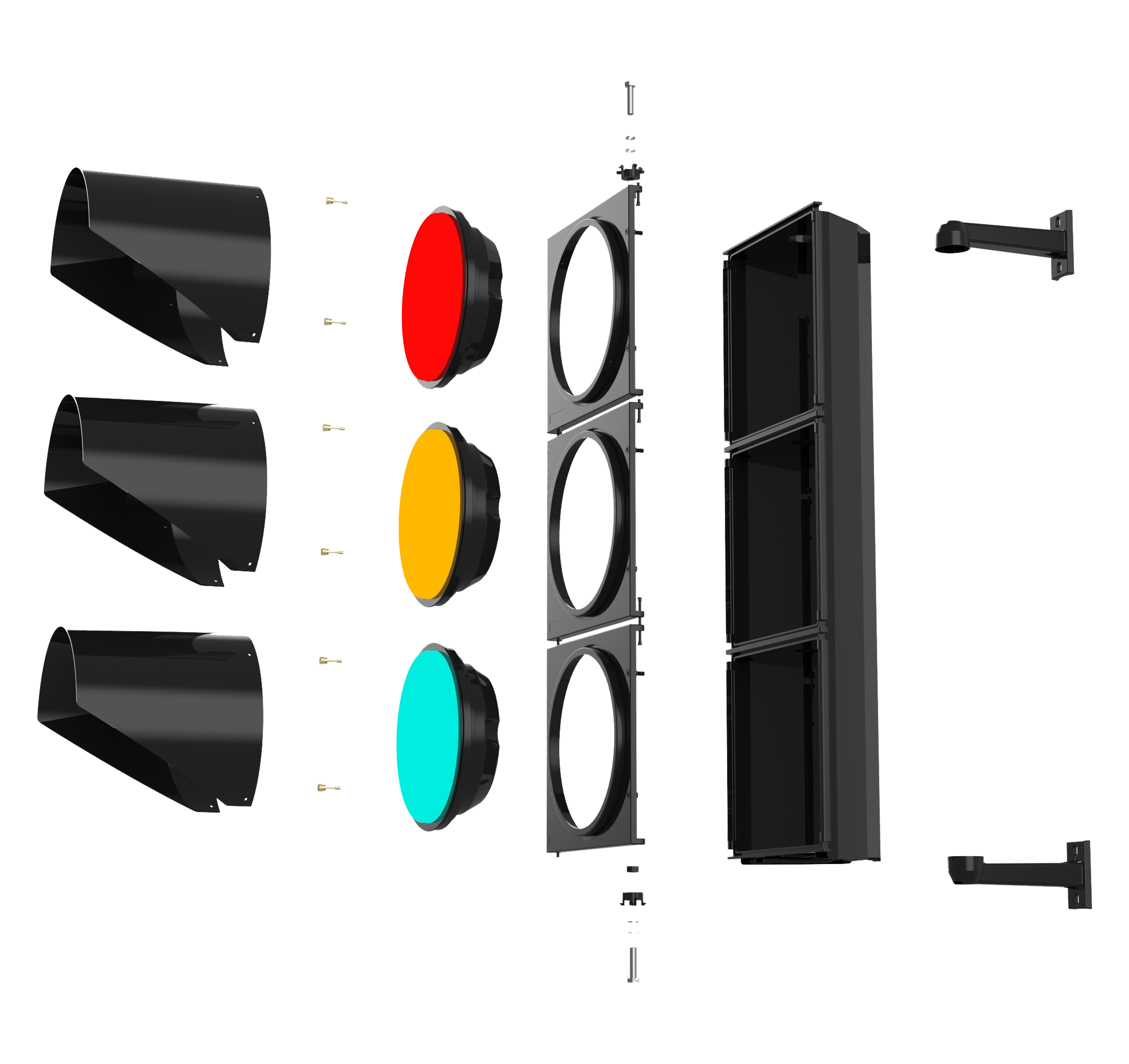 High Intensity RYG LED Traffic Light 200mm
