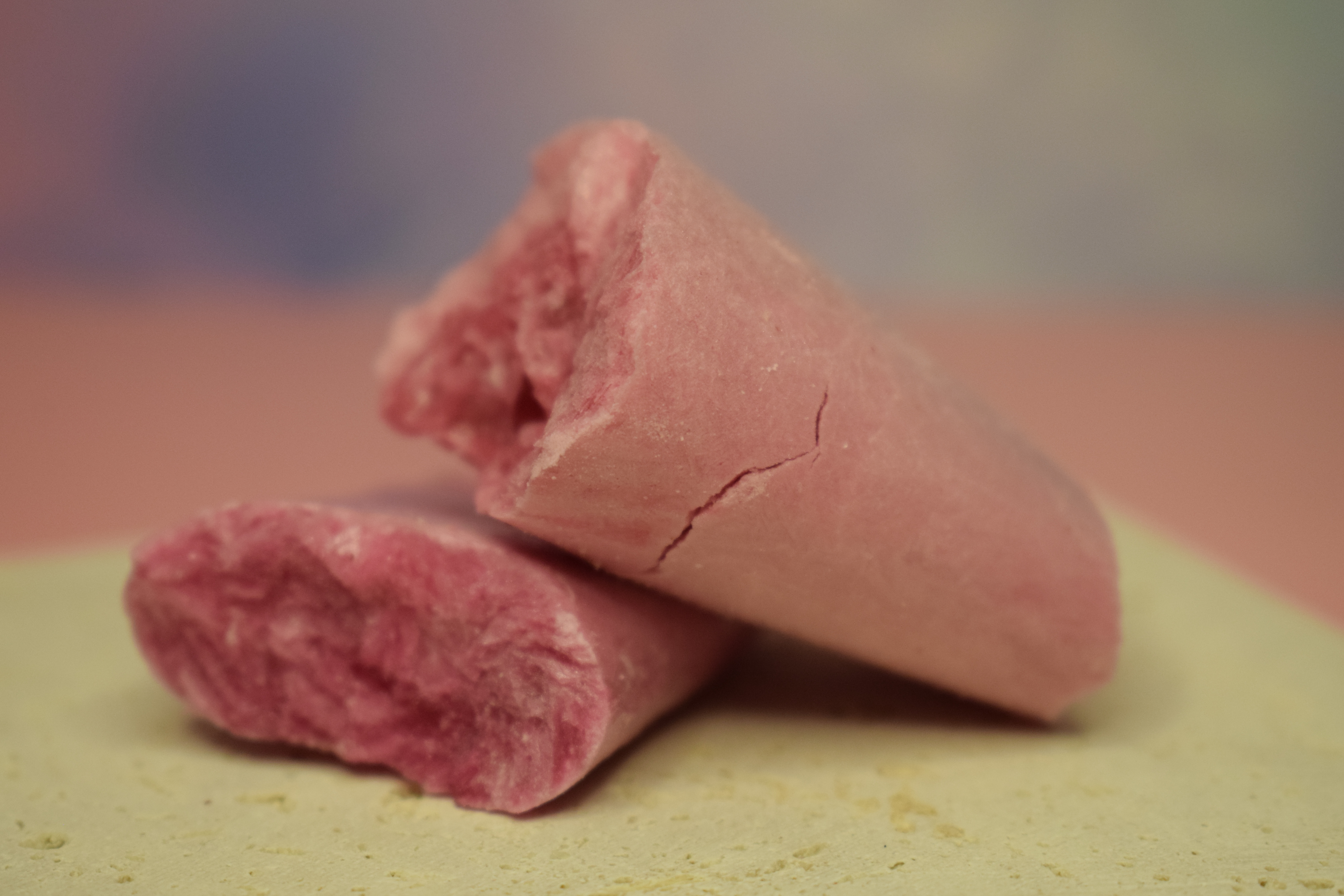 Freeze dried raspberry lolly ice cream 