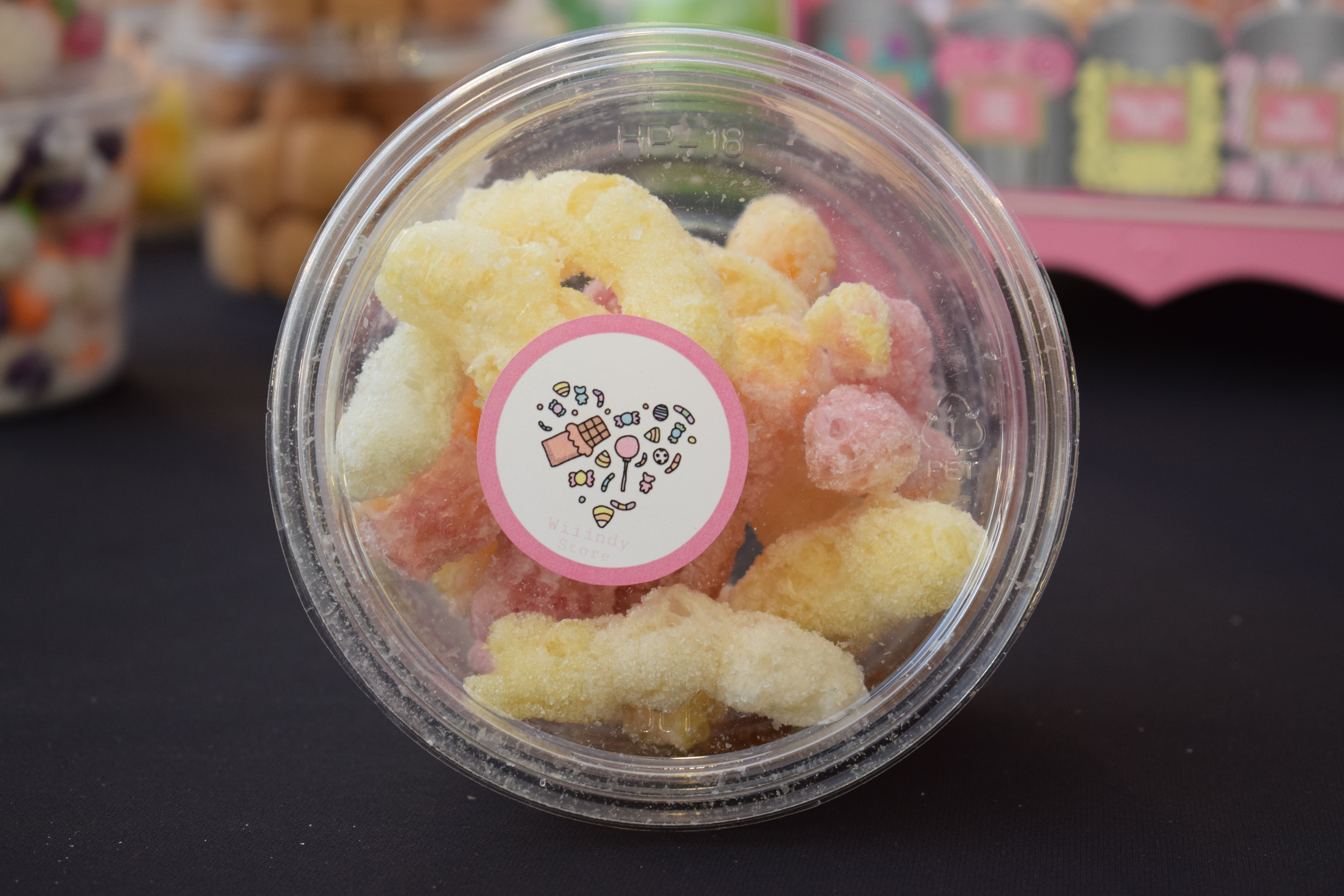 Freeze dried sour worms 