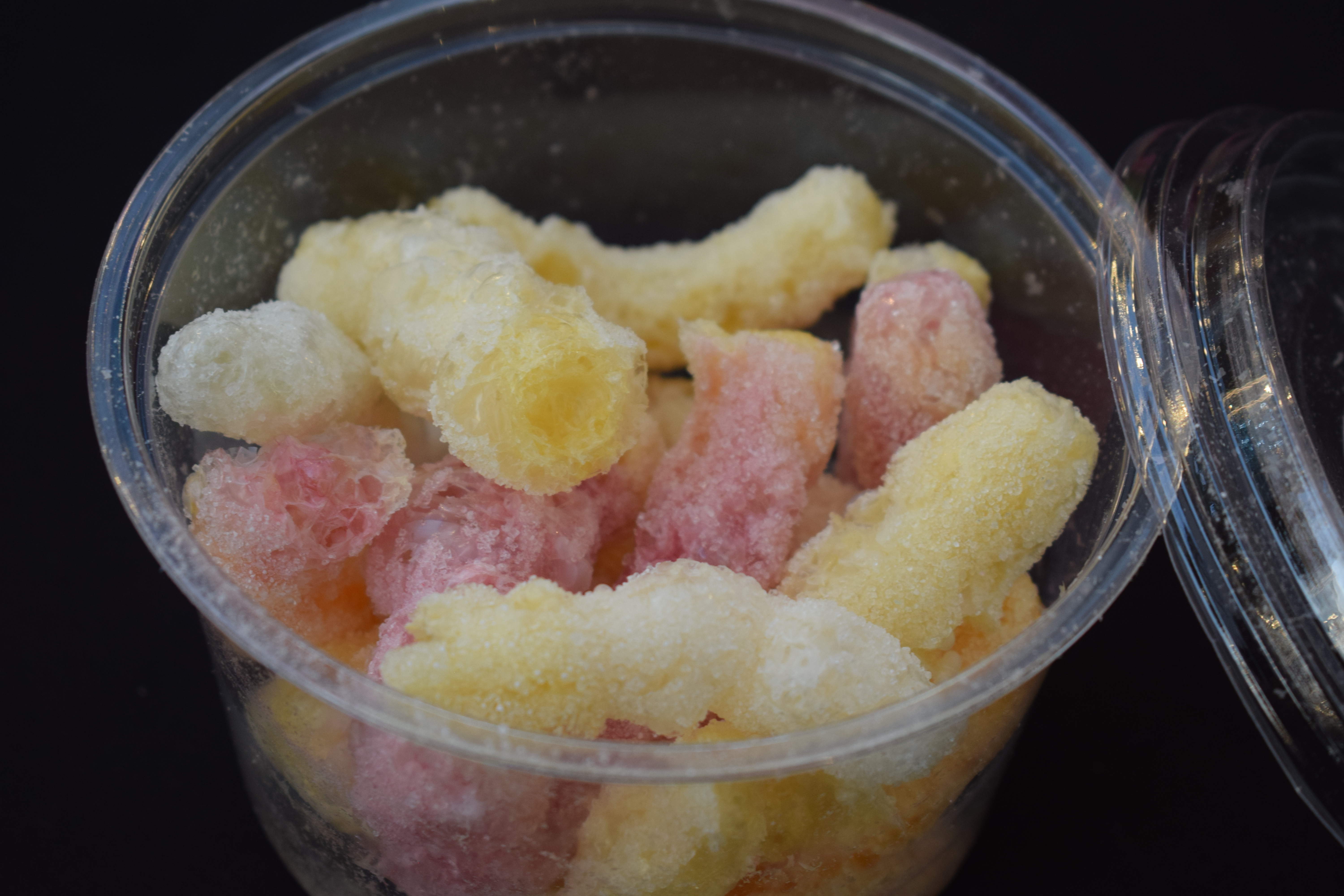 Freeze dried sour worms 