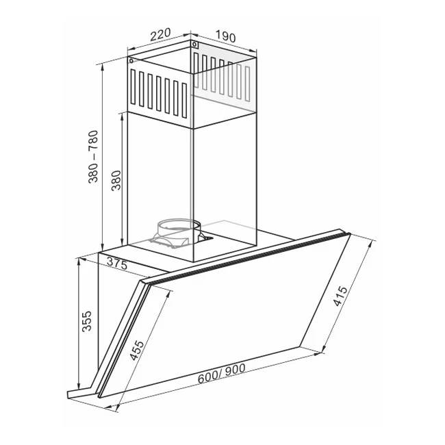 Hotte de cuisson Avantgarde Pro 90cm.