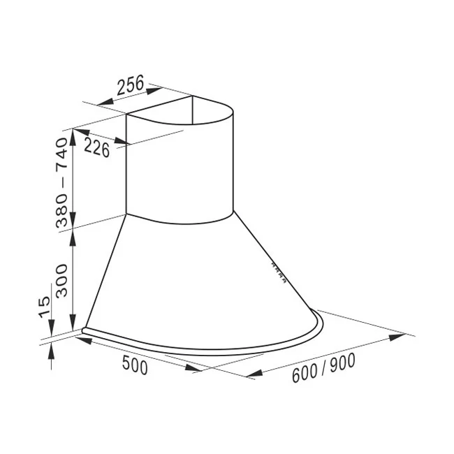 Hotte de cuisine classique Belle Epoque 90cm (noir)