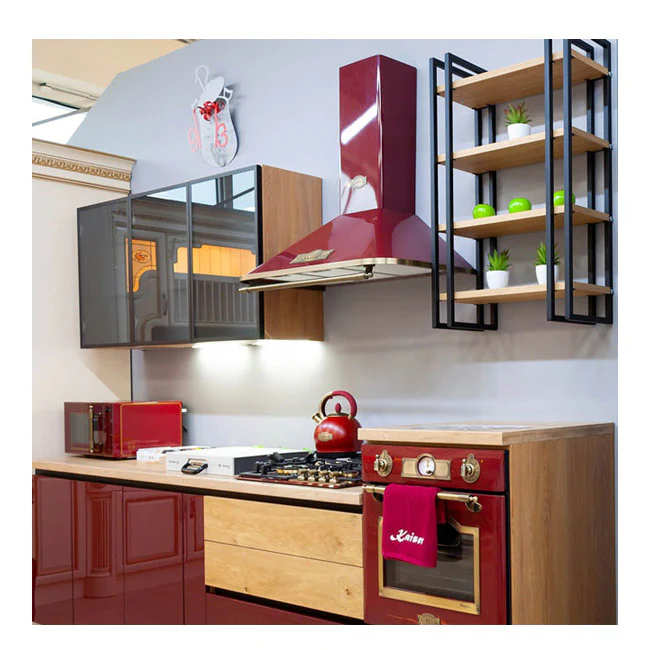 Hotte de cuisine Empire 90cm (Rouge Bordeaux)