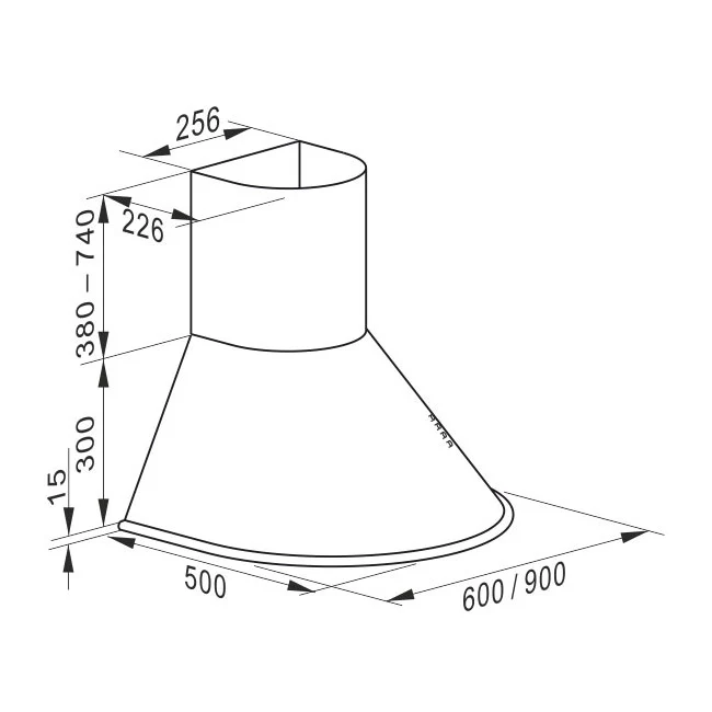 Hotte de cuisson classique Belle Epoque 90cm (ivoire)