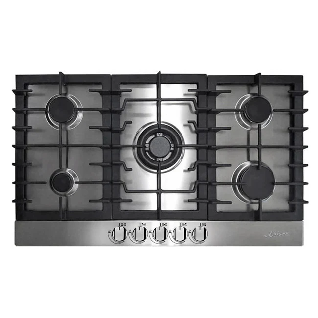 Table de cuisson à gaz Grand Chef 86 cm (acier inoxydable)