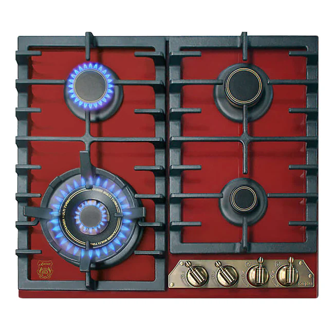 Table de cuisson à gaz Empire 60 cm Turbo (Rouge Bordeaux)